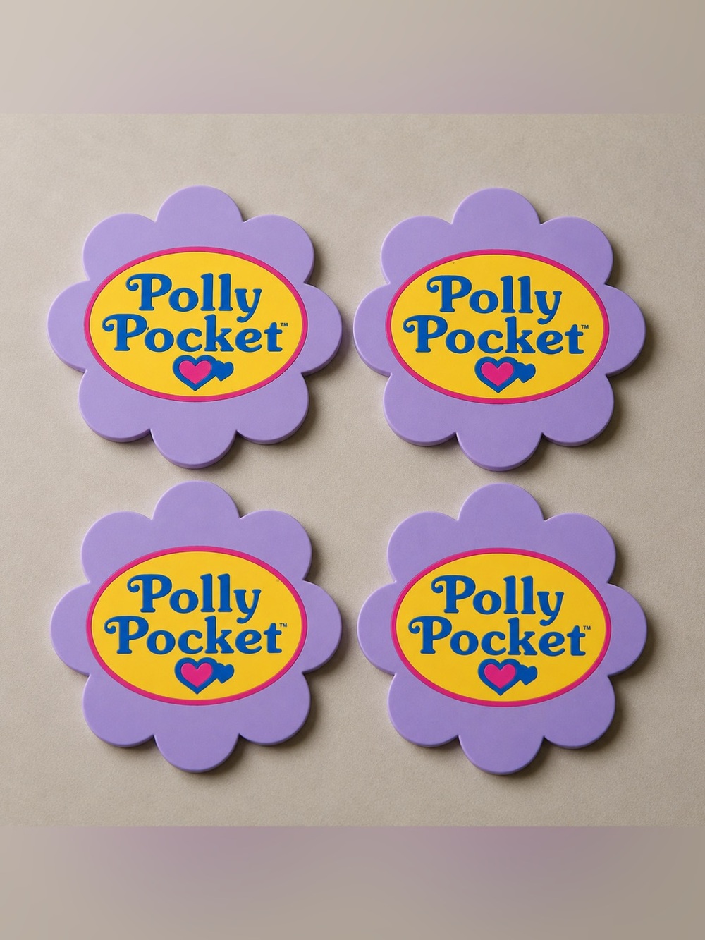 Polly Pocket Inspired Flower Coaster Set 4x4” 3D Printed Retro 90s Nostalgia